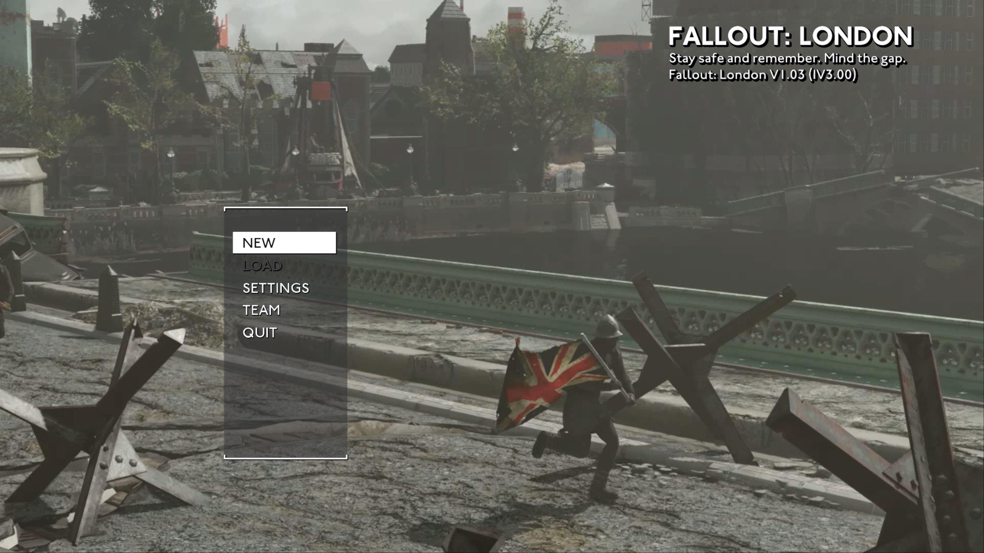 Fallout London title screen