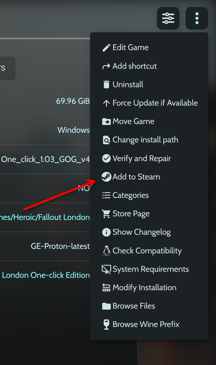 Adding Fallout London to Steam via Heroic